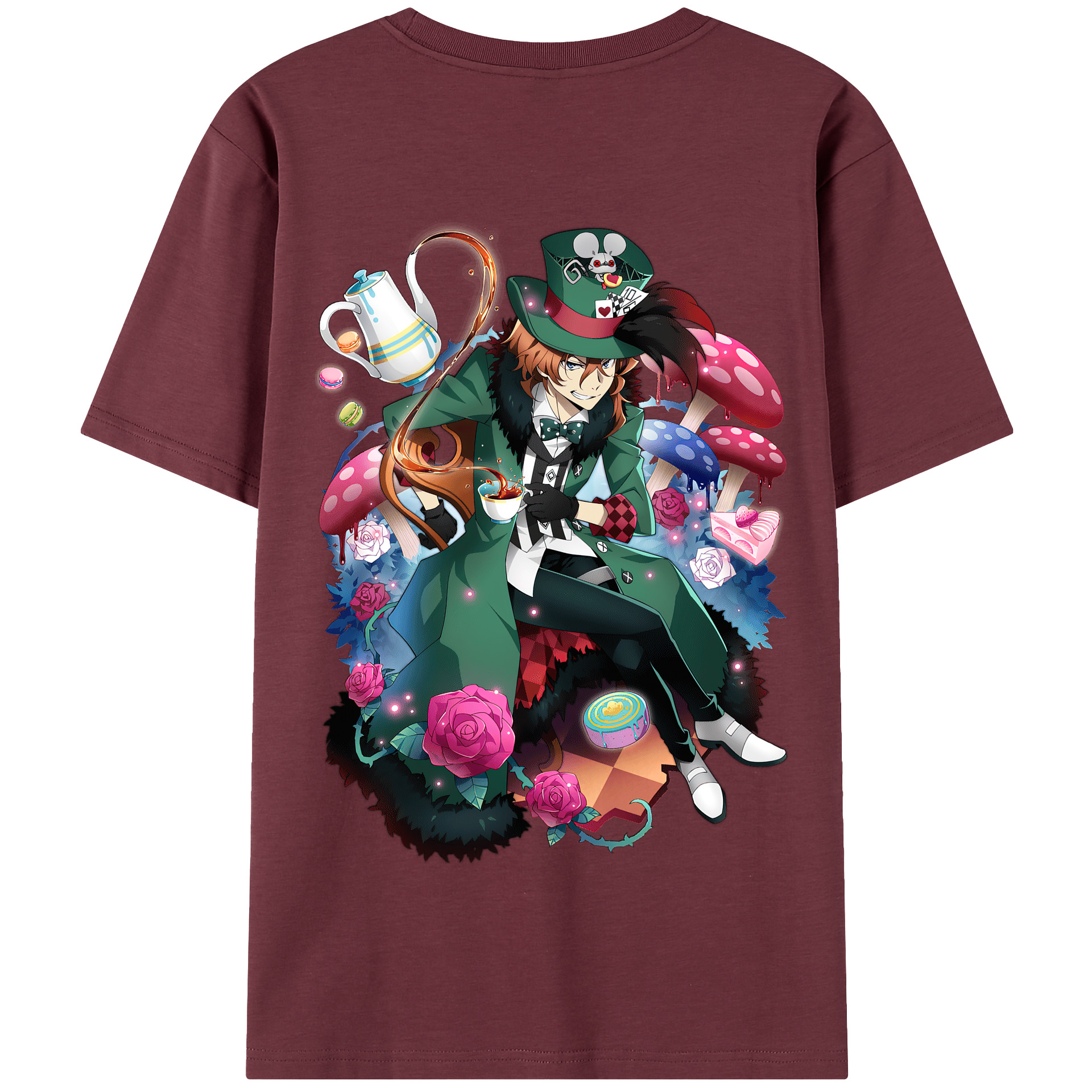 （画像用） 文豪ストレイドッグス Bungo Stray Dogs 綿100％半袖Tシャツ（背面プリント）